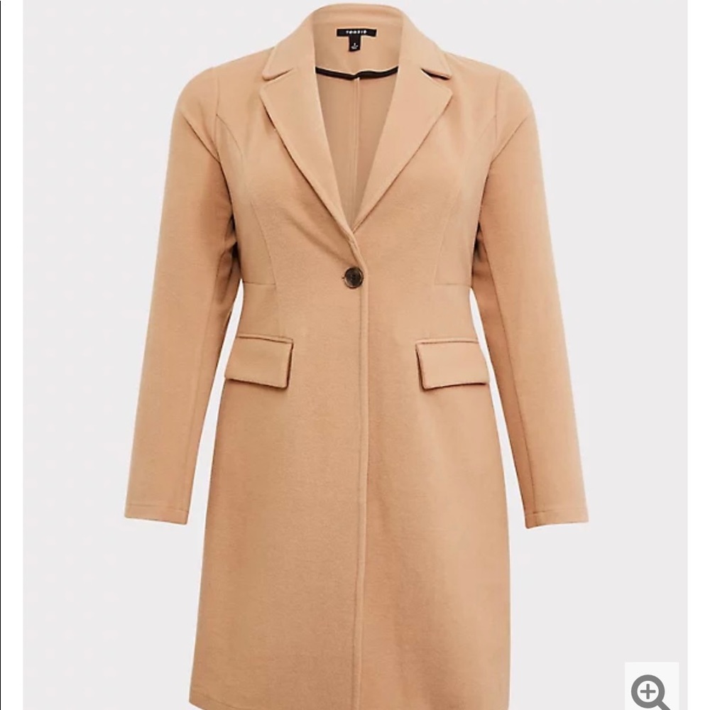** Beautiful Camel Colored Brushed Coat **